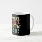 Papa Gift | Wereld. Het beste. Kat. Papa. Koffiemok (Voorkant rechts)