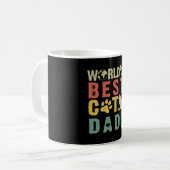 Papa Gift | Wereld. Het beste. Kat. Papa. Koffiemok (Voorkant links)