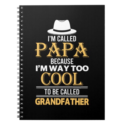 Papa Gift wordt grootvader genoemd Notitieboek (Voorkant)
