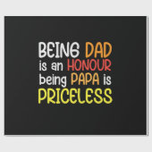 Papa Gift wordt papa als Papa Cadeaupapier (Vlak)