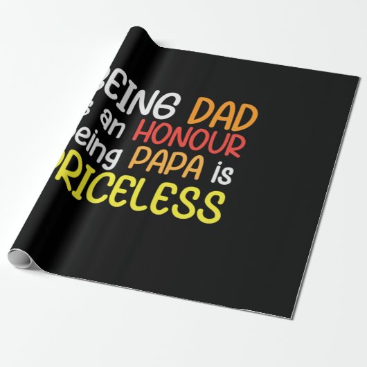 Papa Gift wordt papa als Papa Cadeaupapier (Uitgerold)
