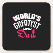 Papa Gift World Groot pap Kartonnen Onderzetters (Voorkant)