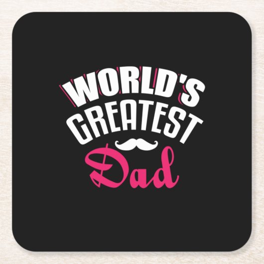Papa Gift World Groot pap Kartonnen Onderzetters (Voorkant)