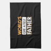 Papa Gift World's grootste vader Theedoek (Verticaal)