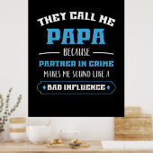 Papa Gift ze noemen me Papa Poster (Keuken)