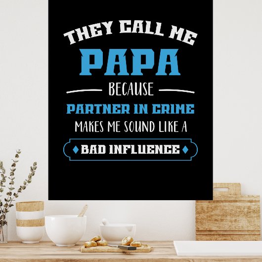 Papa Gift ze noemen me Papa Poster (Keuken)