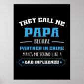 Papa Gift ze noemen me Papa Poster (Voorkant)