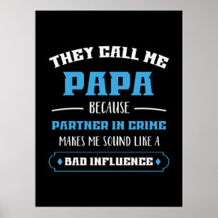 Papa Gift ze noemen me Papa Poster