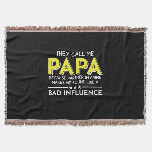 Papa Gift ze noemen me Papas Deken (Voorkant)