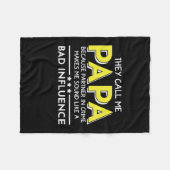 Papa Gift ze noemen me Papas Fleece Deken (Voorkant (Horizontaal))