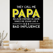 Papa Gift ze noemen me Papas Poster (Keuken)