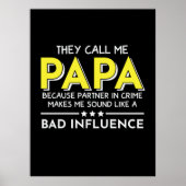 Papa Gift ze noemen me Papas Poster (Voorkant)