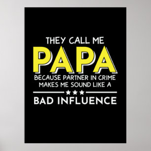 Papa Gift ze noemen me Papas Poster