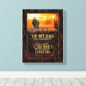 Papa Gifts | Brief aan mijn vader Het Man waar ik  Canvas Afdruk (Insitu (Houten vloer))