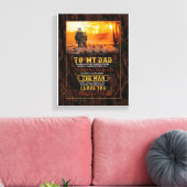 Papa Gifts | Brief aan mijn vader Het Man waar ik  Canvas Afdruk (Insitu (Woonkamer))
