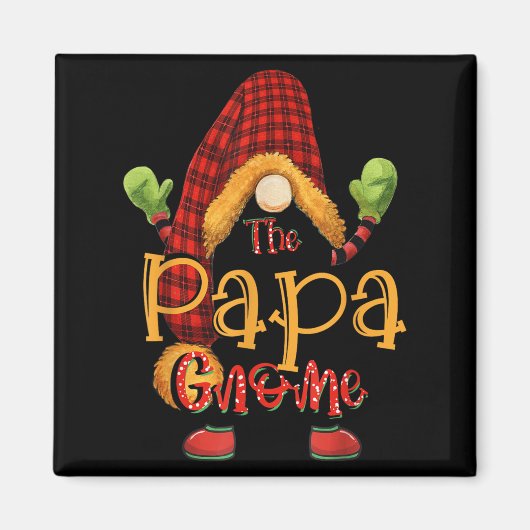 Papa Gnome Christmas Pajamas Matching Family Group Magneet (Voorkant)
