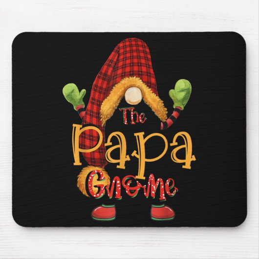 Papa Gnome Christmas Pajamas Matching Family Group Muismat (Voorkant)