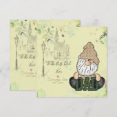 Papa Gnome personaliseren | Groene  pap Gift (Voorkant / Achterkant)