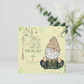 Papa Gnome personaliseren | Groene  pap Gift (Staand voorkant)