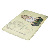 Papa Gnome personaliseren | Groene  pap Gift Badmat (Gekanteld)
