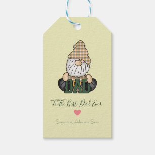 Papa Gnome personaliseren   Groene  pap Gift Cadeaulabel
