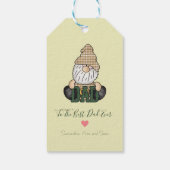 Papa Gnome personaliseren | Groene pap Gift Cadeaulabel (Achterkant)