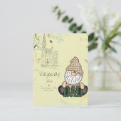 Papa Gnome personaliseren | Groene  Pap Gift Car Briefkaart (Staand voorkant)