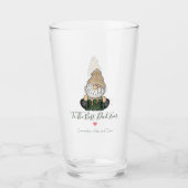 Papa Gnome personaliseren | Groene  pap Gift Glas (Voorkant)