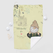 Papa Gnome personaliseren | Groene pap Gift Golfhanddoek (Insitu)