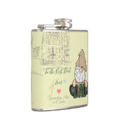 Papa Gnome personaliseren | Groene pap Gift Heupfles (Rechts)