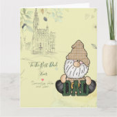 Papa Gnome personaliseren | Groene pap Gift Kaart (Voorkant)