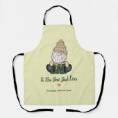 Papa Gnome personaliseren | Groene pap Gift Schort (Voorkant)