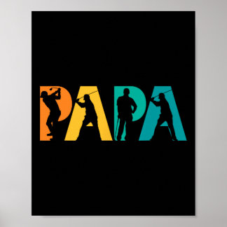 Papa Golf Cadeau Voor Vader Poster