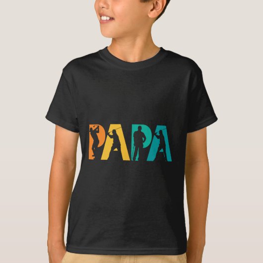 Papa Golf Cadeau Voor Vader T-shirt (Voorkant)