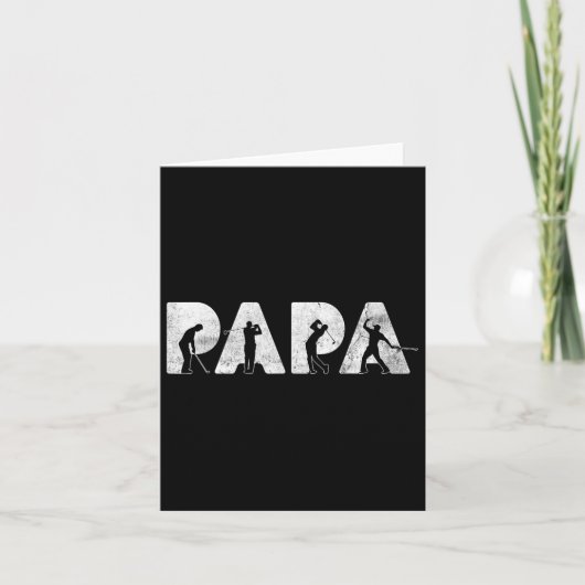 Papa Golf Vader Grappig Vaderdag Cadeau Kaart (Voorkant)