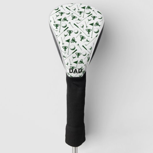 Papa Golfen Sport vaders dag cadeau Golfheadcover (Voorkant)