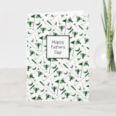 Papa Golfing witte zwarte gelukkige vaders dag Kaart (Voorkant)
