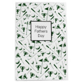 Papa Golfing witte zwarte gelukkige vaders dag Medium Cadeauzakje (Voorkant)