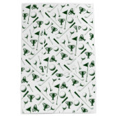 Papa Golfing witte zwarte gelukkige vaders dag Medium Cadeauzakje (Achterkant)