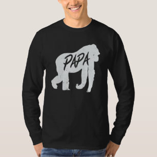 Papa Gorilla Ape Monkey Animal Wildlife Gift T-shi T-shirt