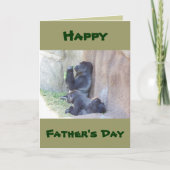 Papa Gorilla en familie, Happy Vaderdag Kaart (Voorkant)