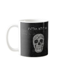 Papa Gothic Skull Head Black White Tattoo Artist