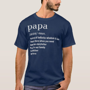 Papa Grandfather Definition Dictionary T-shirt Day