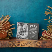 Papa Grandfather Vaderdag Kinder Foto Fotoplaat (Zijkant)