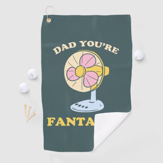 Papa grap grappig verjaardagscadeau Vaderdag woord Golfhanddoek (Insitu)