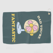 Papa grap grappig verjaardagscadeau Vaderdag woord Golfhanddoek (Horizontaal)