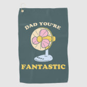 Papa grap grappig verjaardagscadeau Vaderdag woord Golfhanddoek (Voorkant)