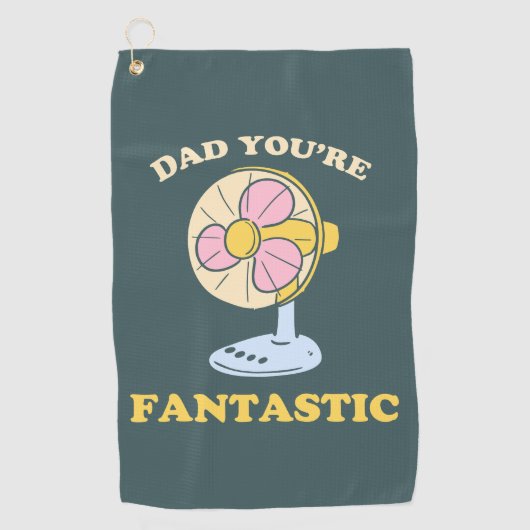 Papa grap grappig verjaardagscadeau Vaderdag woord Golfhanddoek (Voorkant)