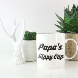 Papa grappa quote zwarte halve tekst grote koffiekop