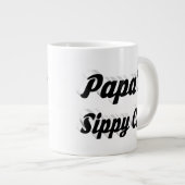 Papa grappa quote zwarte halve tekst grote koffiekop (Voorkant rechts)